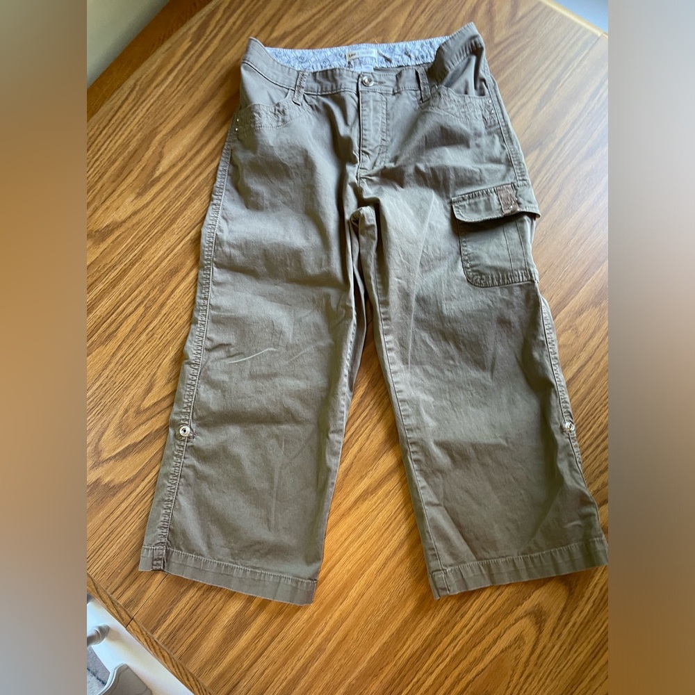 Lee, just below the waist, pant or Capri. Versatile. Summer, camping, hiking